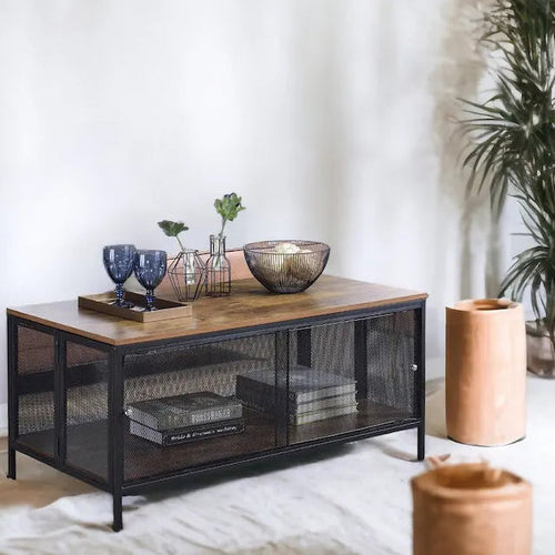 Antique Oak Finish Coffee Table