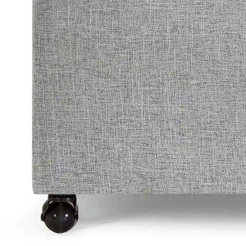 Banco otomano de almacenamiento con ruedas — Avena/Marfil/Gris/Gris oscuro/Negro, capacidad para 1 o 2 personas