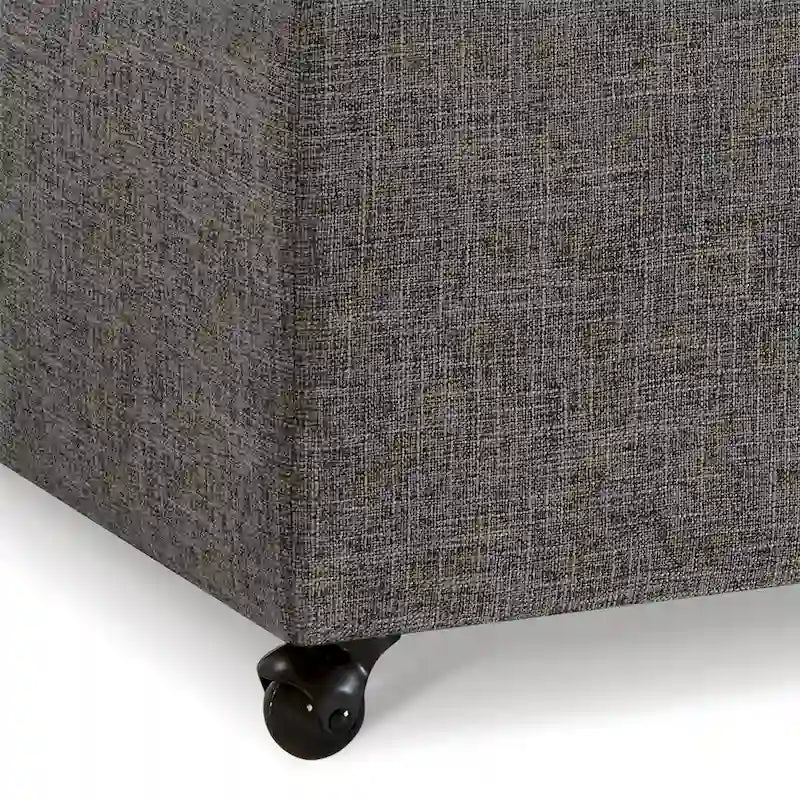 Banco otomano de almacenamiento con ruedas — Avena/Marfil/Gris/Gris oscuro/Negro, capacidad para 1 o 2 personas