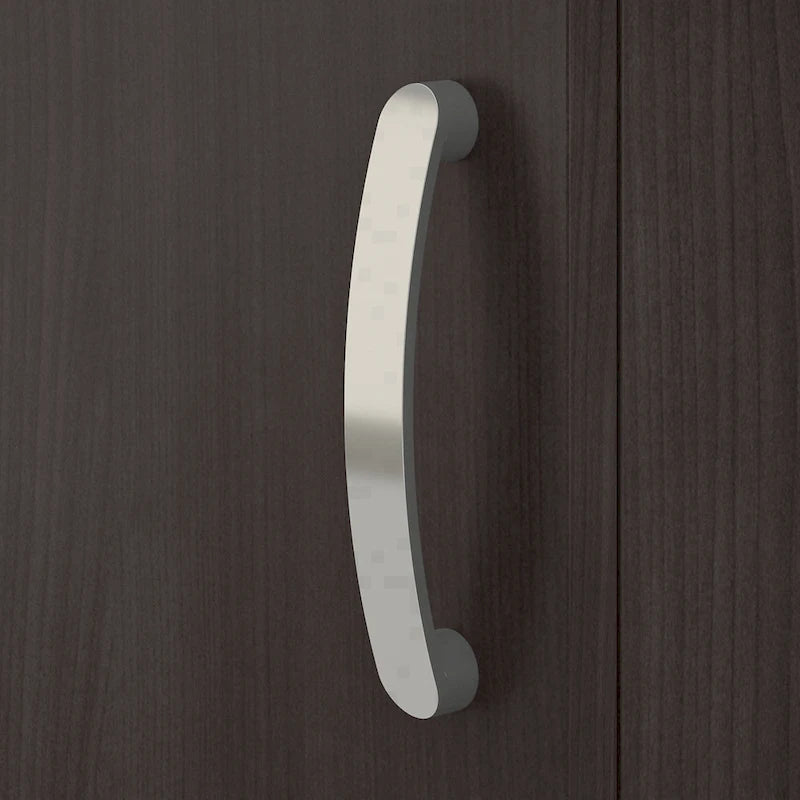 Armario de Almacenamiento Alto Estrecho con Puerta y Estantes Gris Platino / Gris Tormenta / Blanco – Unidad Individual