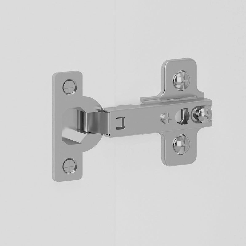 Armario de Almacenamiento Alto Estrecho con Puerta y Estantes Gris Platino / Gris Tormenta / Blanco – Unidad Individual