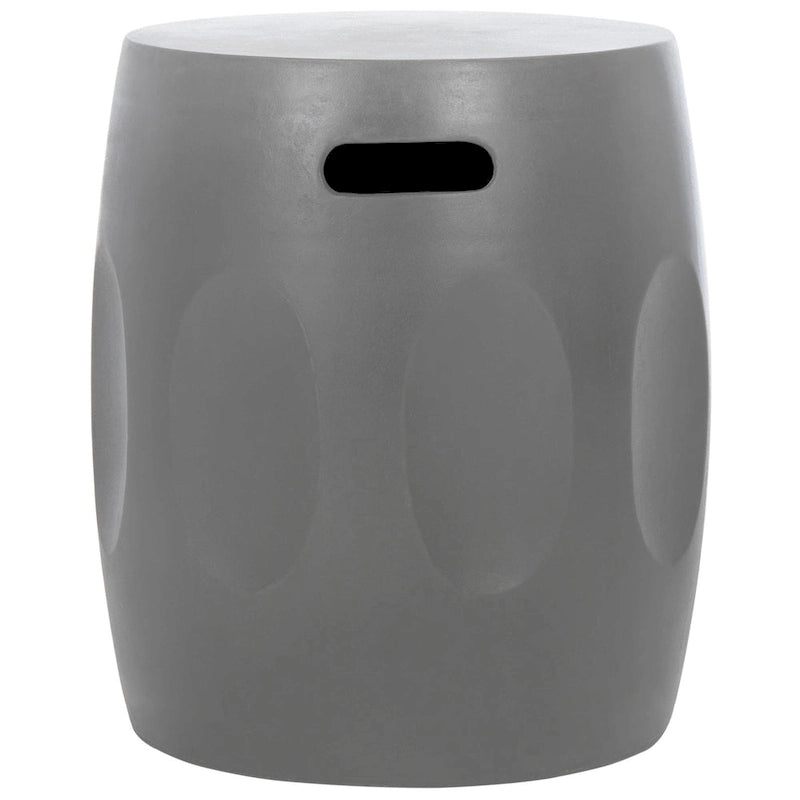 Mesa auxiliar de hormigón gris oscuro, 16 de ancho x 16 de profundidad x 18 de alto