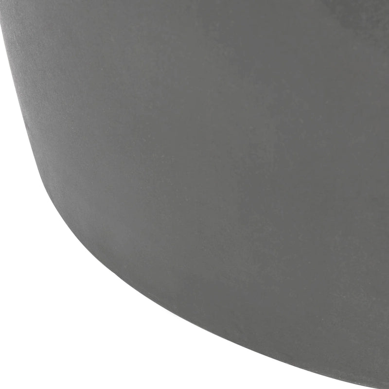 Mesa auxiliar de hormigón gris oscuro, 16 de ancho x 16 de profundidad x 18 de alto