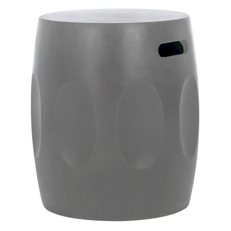 Mesa auxiliar de hormigón gris oscuro, 16 de ancho x 16 de profundidad x 18 de alto