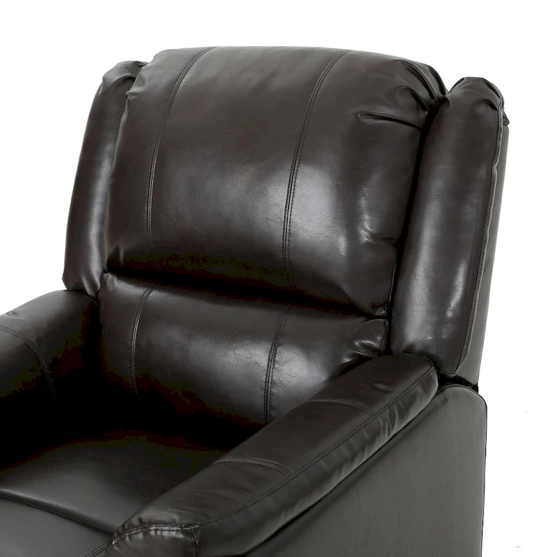 Sillón reclinable deslizante de tela color carbón con giro, un solo asiento, reclinación manual