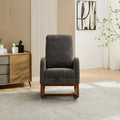 Sillón mecedora tapizado Boucle – Carbón / Azul marino / Gris claro / Marfil / Caramelo, asiento individual