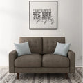 Sofá biplaza de terciopelo marrón/gris/rojo/beige – Estilo moderno de mediados de siglo