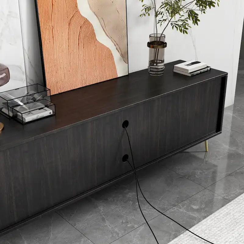 Mueble para TV Marrón Oscuro / Blanco, para televisores de hasta 73"