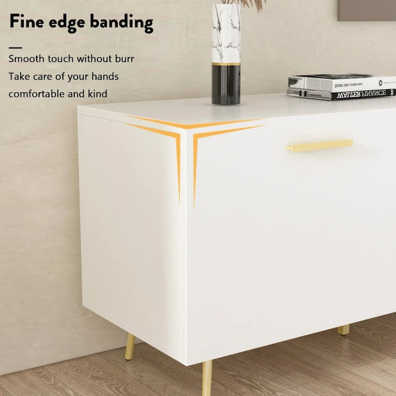 Mueble para TV Marrón Oscuro / Blanco, para televisores de hasta 73"