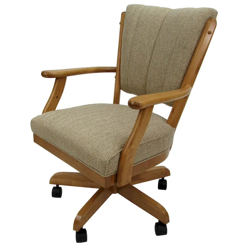 Silla de comedor clásica de madera maciza con ruedas - 99 cm de altura