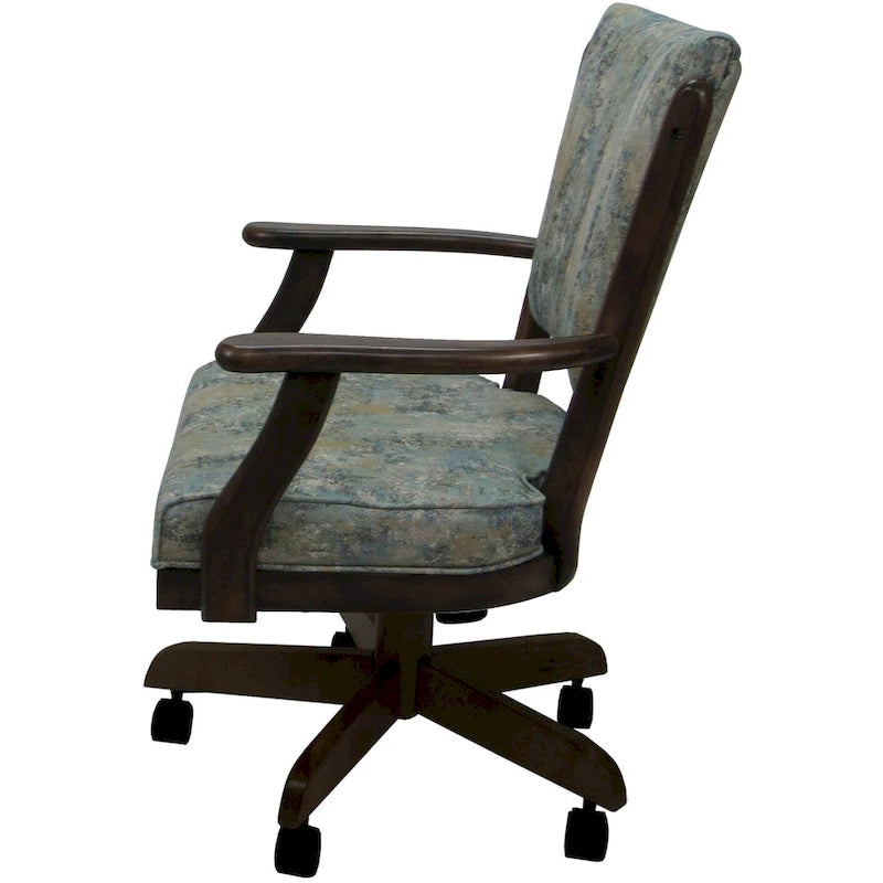 Silla de comedor clásica de madera maciza con ruedas - 99 cm de altura