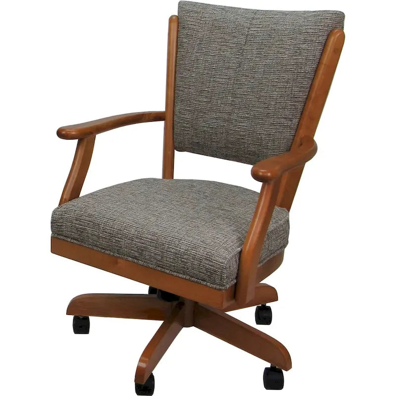 Silla de comedor clásica de madera maciza con ruedas - 99 cm de altura