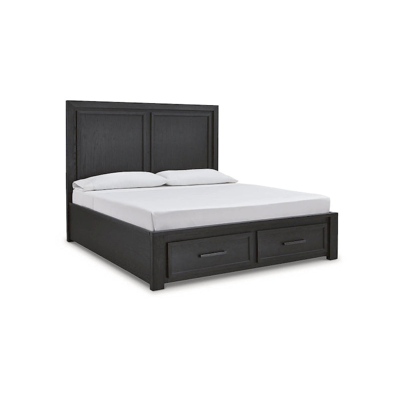 Cama con almacenaje Foyland negra de Signature Design by Ashley