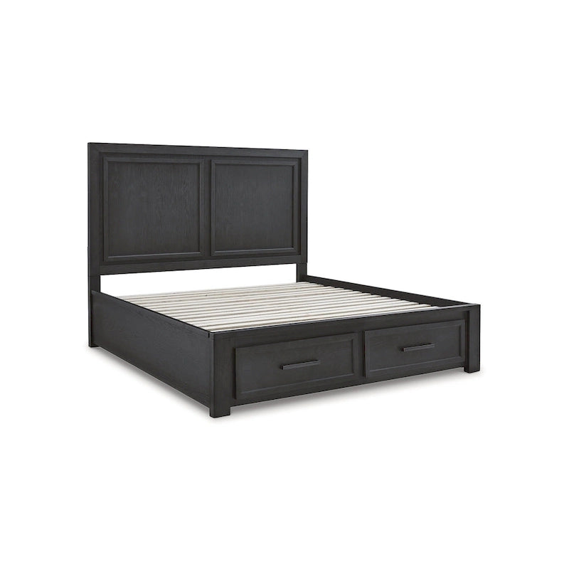 Cama con almacenaje Foyland negra de Signature Design by Ashley