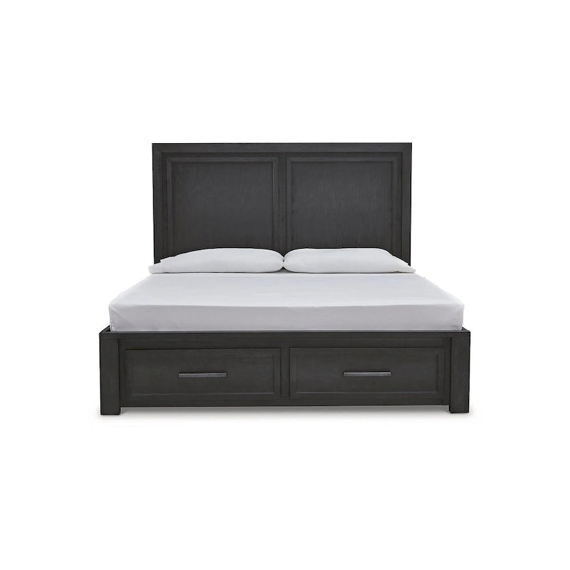 Cama con almacenaje Foyland negra de Signature Design by Ashley