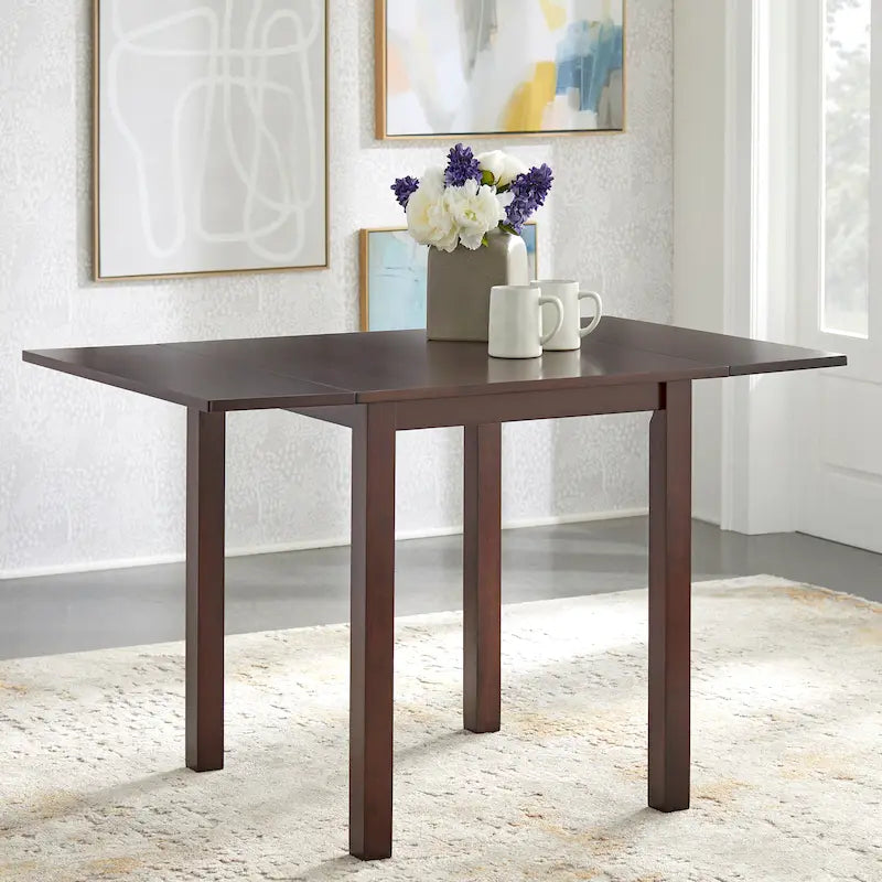 Mesa de comedor plegable marrón, capacidad para 6 personas