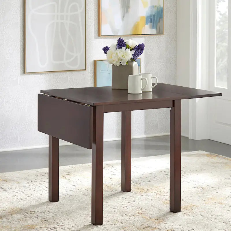 Mesa de comedor plegable marrón, capacidad para 6 personas