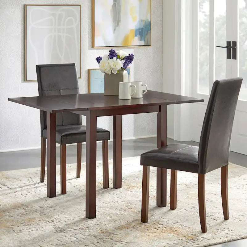 Mesa de comedor plegable marrón, capacidad para 6 personas