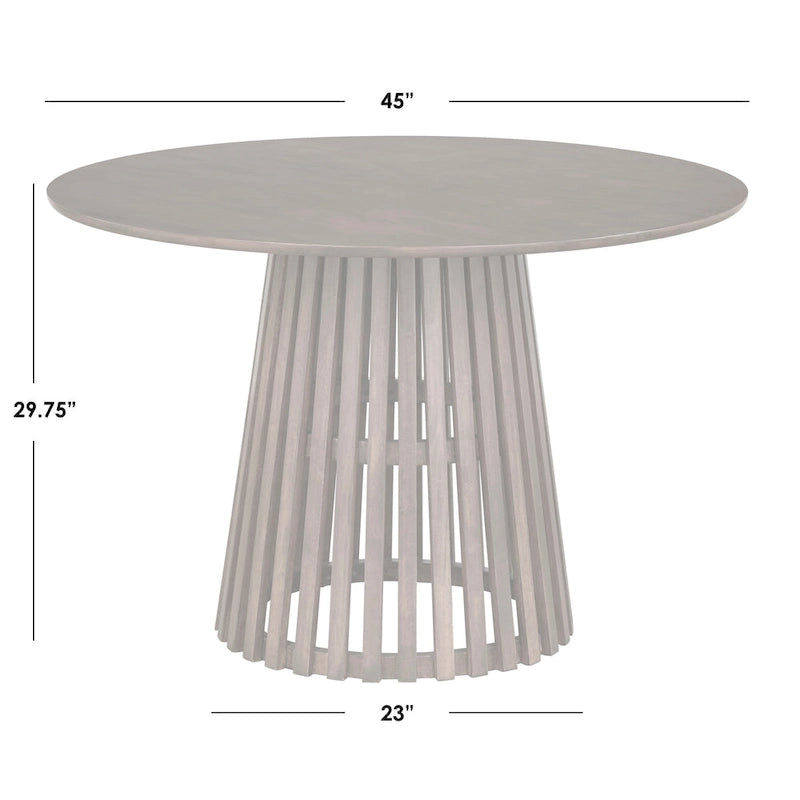 Mesa de comedor redonda, nogal/negro, mediados de siglo moderna, capacidad para 4 personas