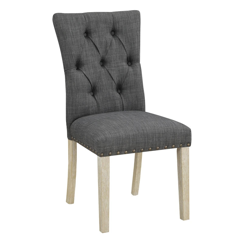 Silla de Comedor Capitoné con Tachuelas, Paquete de 2
