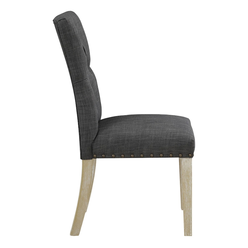 Silla de Comedor Capitoné con Tachuelas, Paquete de 2