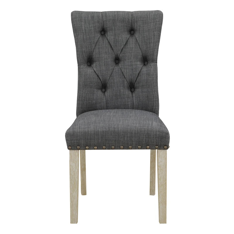 Silla de Comedor Capitoné con Tachuelas, Paquete de 2