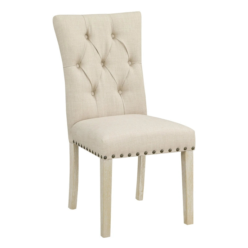 Silla de Comedor Capitoné con Tachuelas, Paquete de 2
