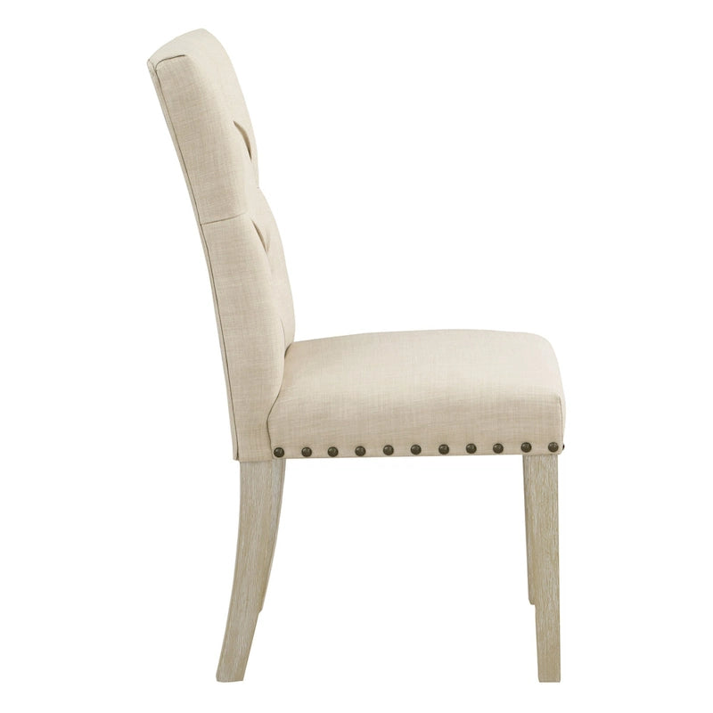 Silla de Comedor Capitoné con Tachuelas, Paquete de 2