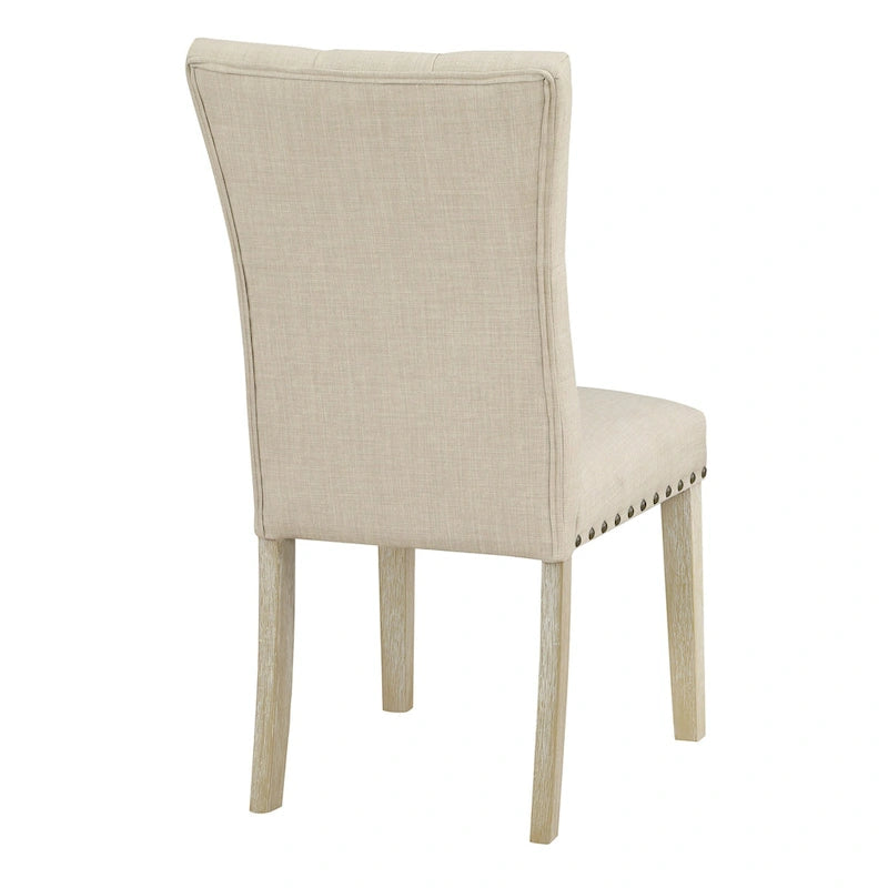 Silla de Comedor Capitoné con Tachuelas, Paquete de 2