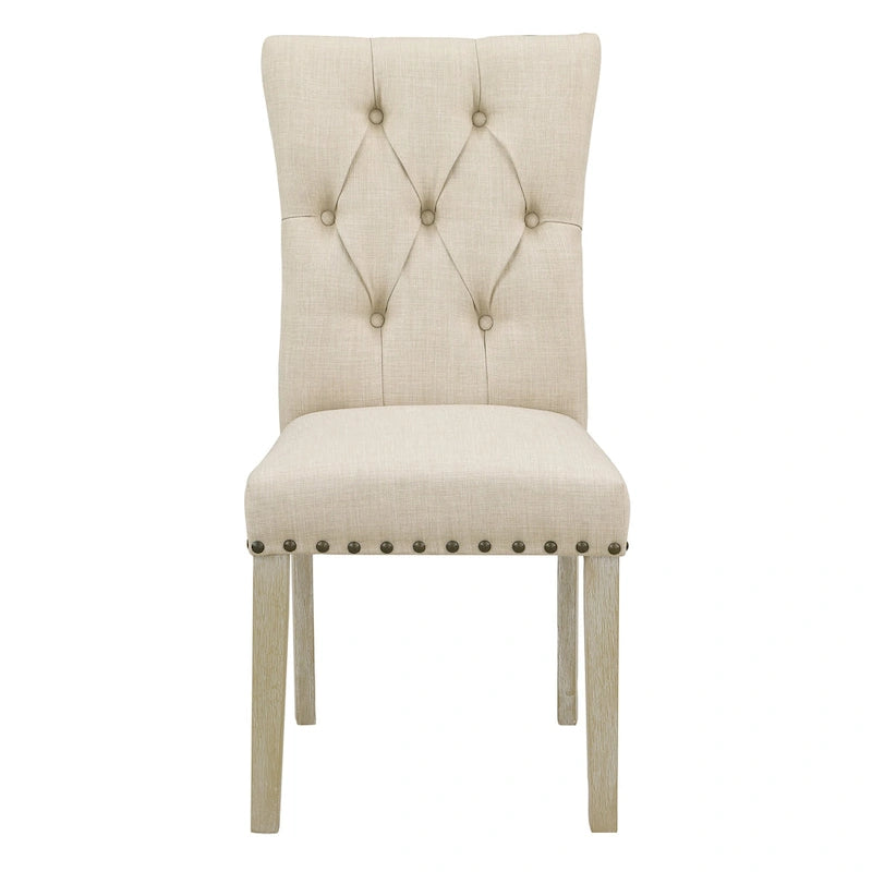 Silla de Comedor Capitoné con Tachuelas, Paquete de 2