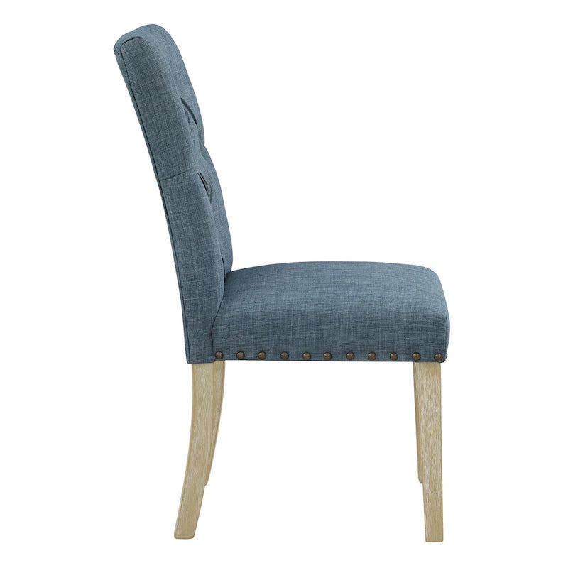 Silla de Comedor Capitoné con Tachuelas, Paquete de 2