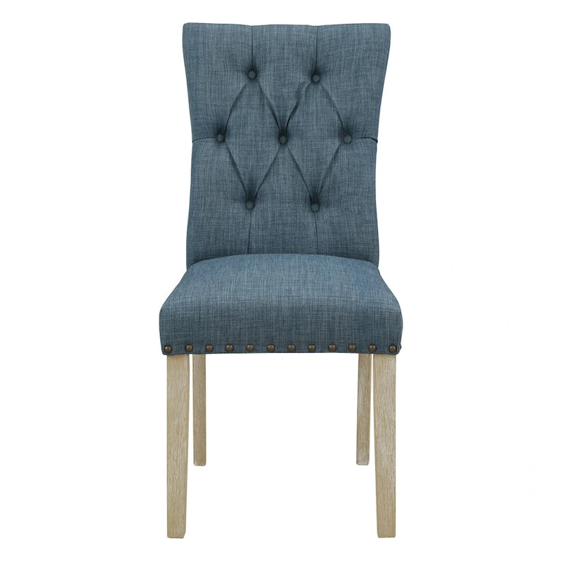 Silla de Comedor Capitoné con Tachuelas, Paquete de 2