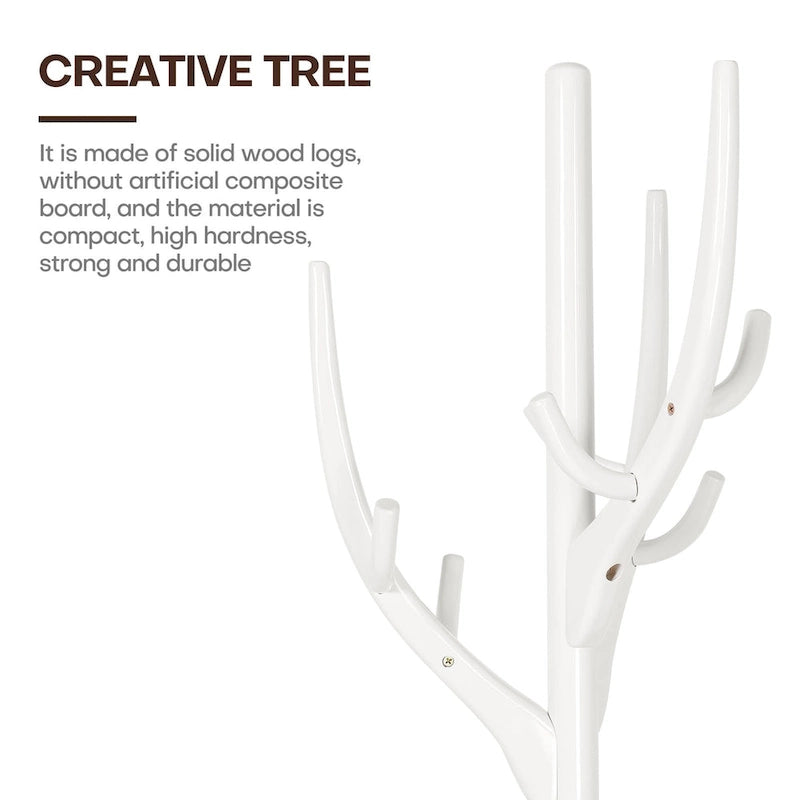 Marrón/Blanco, estilo rama de árbol, perchero independiente, 16.54"Diám. x 71.65"Al.