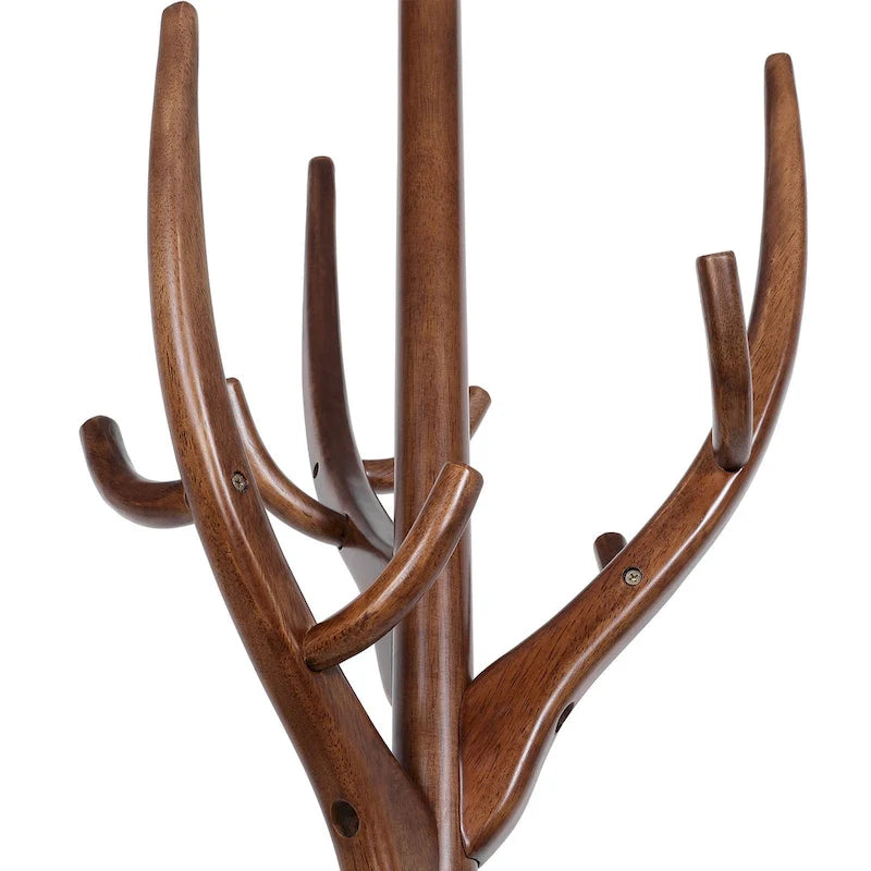 Marrón/Blanco, estilo rama de árbol, perchero independiente, 16.54"Diám. x 71.65"Al.
