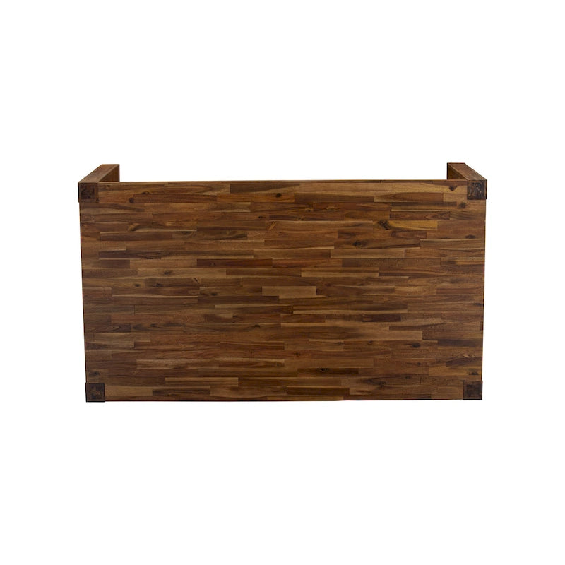 Juego de comedor rectangular de nogal antiguo y lino tono beis – 5, 7 o 9 piezas