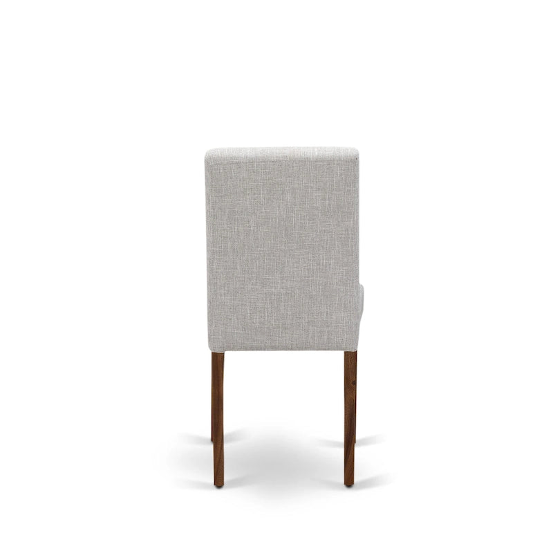 Juego de comedor rectangular de nogal antiguo y lino tono beis – 5, 7 o 9 piezas
