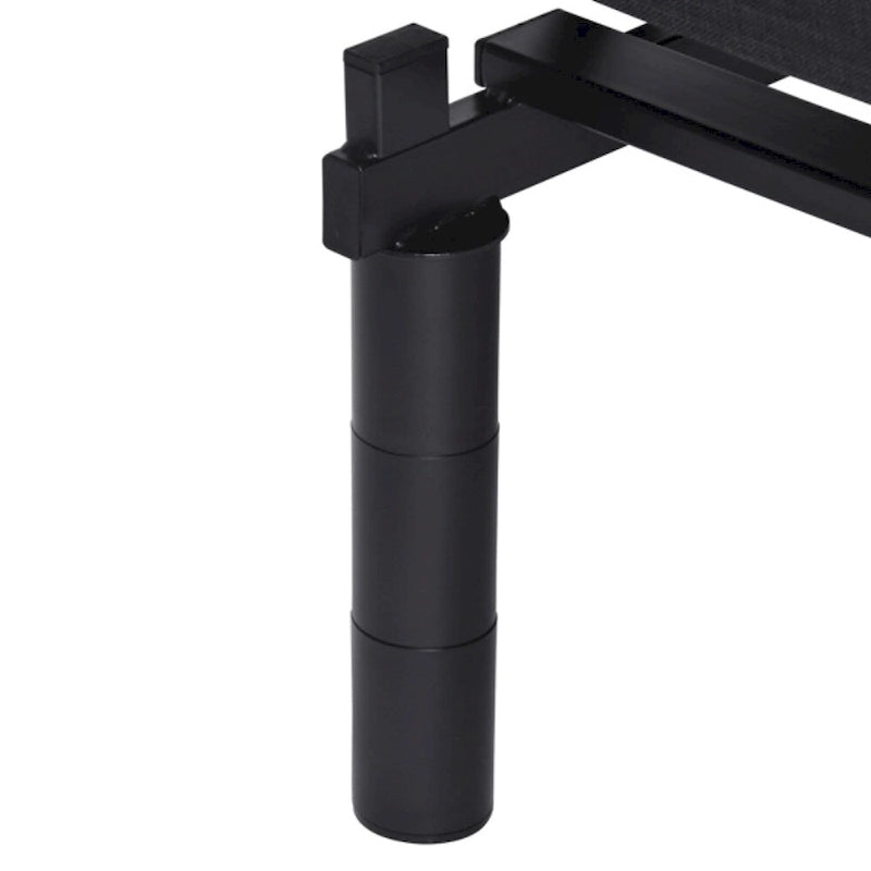 Base de cama ajustable Split King negra para 2