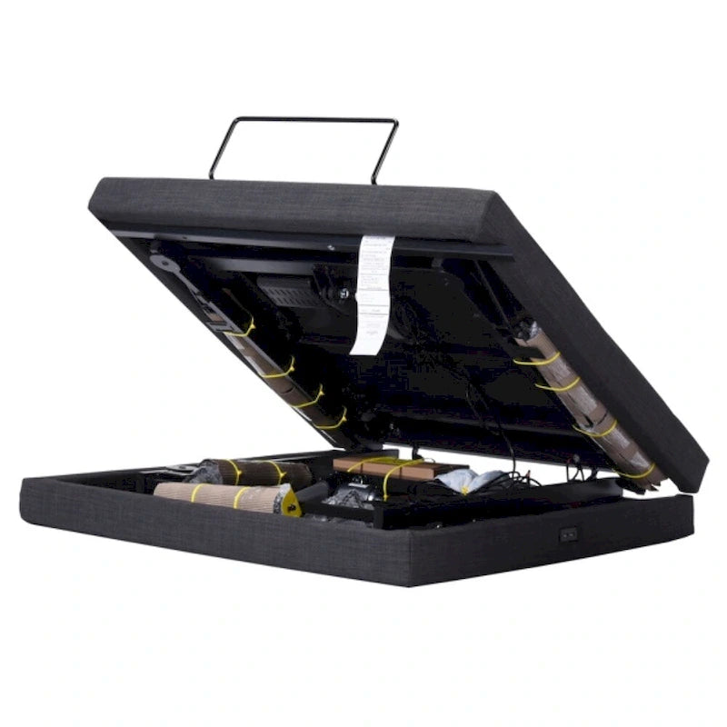 Base de cama ajustable Split King negra para 2