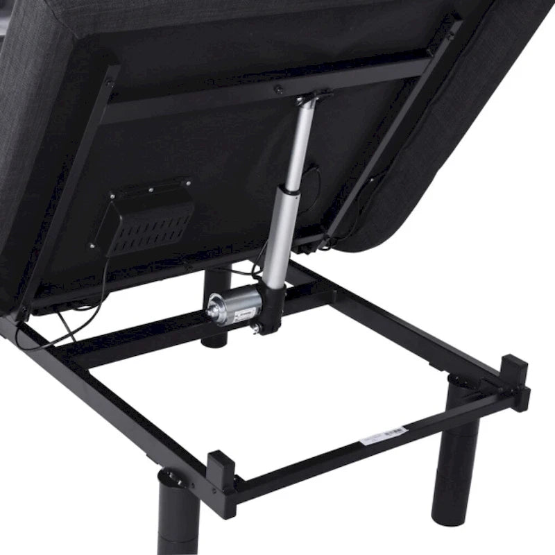 Base de cama ajustable Split King negra para 2