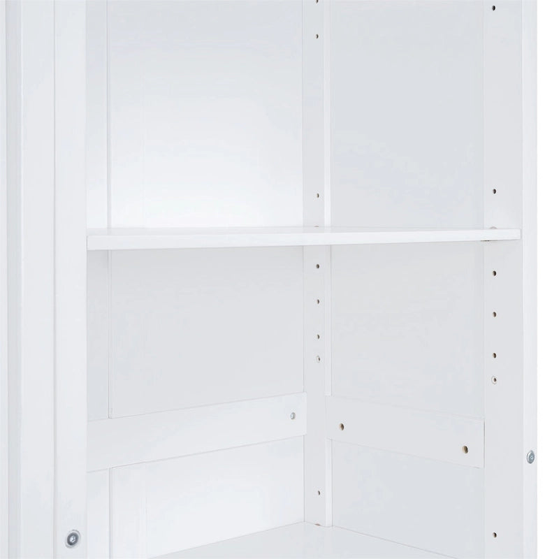 Cama de pared Murphy blanca/gris con estantes, matrimonial/queen, capacidad para 1