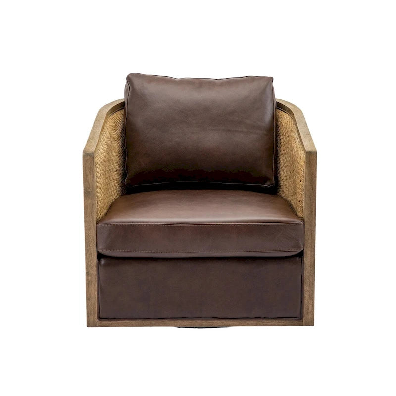 Sillón giratorio individual, rotación de 360°, gris / marrón / beige / negro carbón / gris ostra