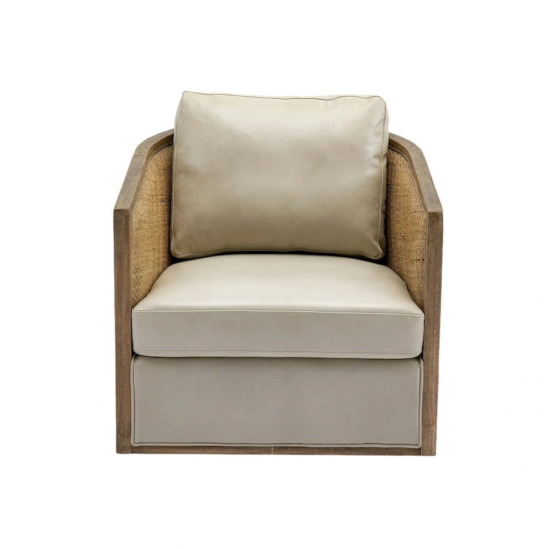 Sillón giratorio individual, rotación de 360°, gris / marrón / beige / negro carbón / gris ostra