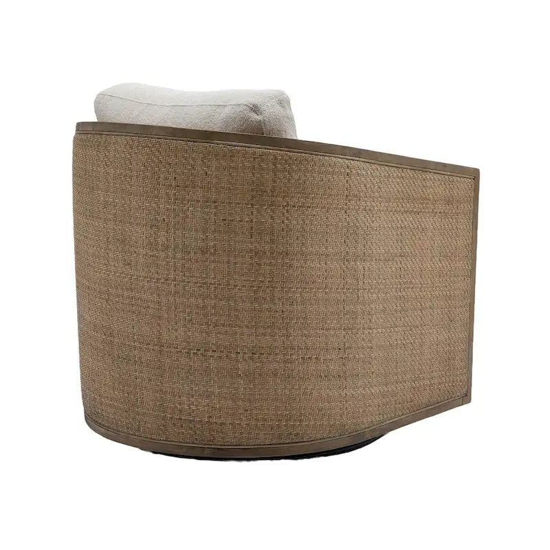 Sillón giratorio individual, rotación de 360°, gris / marrón / beige / negro carbón / gris ostra