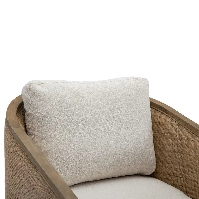 Sillón giratorio individual, rotación de 360°, gris / marrón / beige / negro carbón / gris ostra
