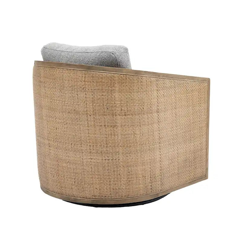 Sillón giratorio individual, rotación de 360°, gris / marrón / beige / negro carbón / gris ostra