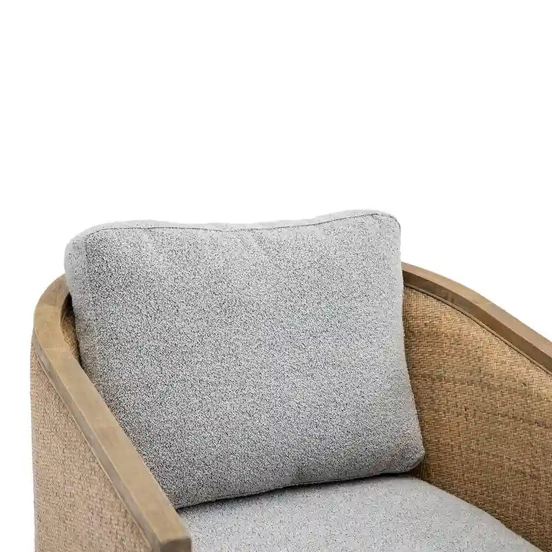 Sillón giratorio individual, rotación de 360°, gris / marrón / beige / negro carbón / gris ostra