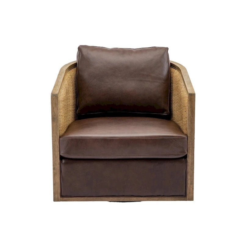 Sillón giratorio individual, rotación de 360°, gris / marrón / beige / negro carbón / gris ostra
