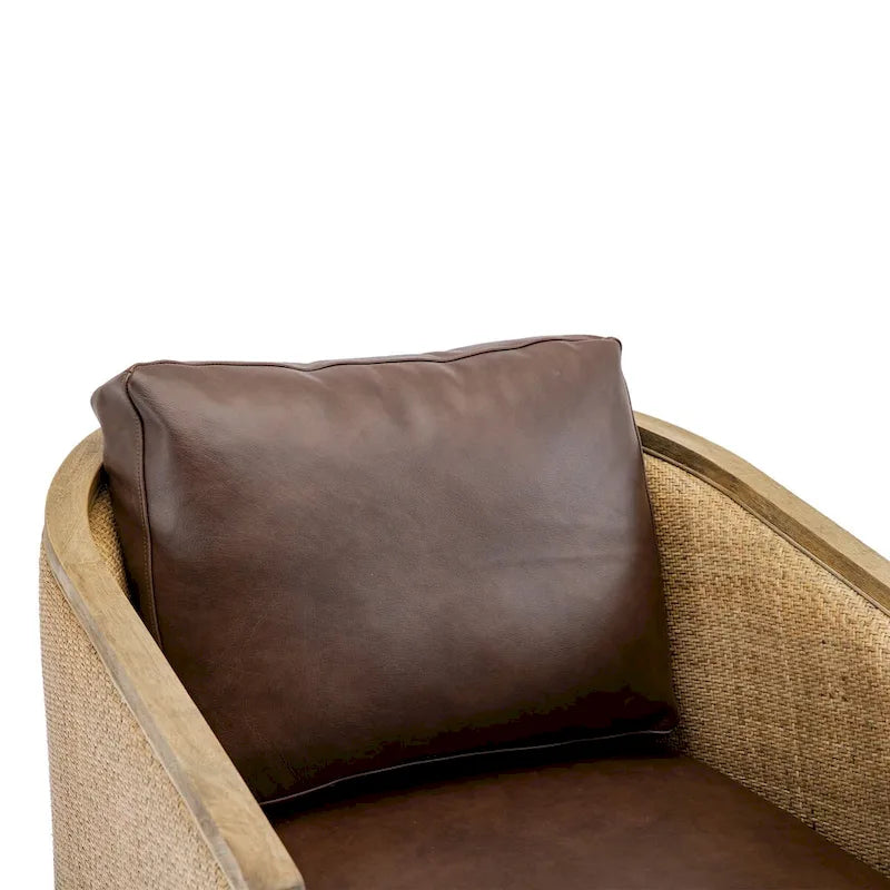 Sillón giratorio individual, rotación de 360°, gris / marrón / beige / negro carbón / gris ostra