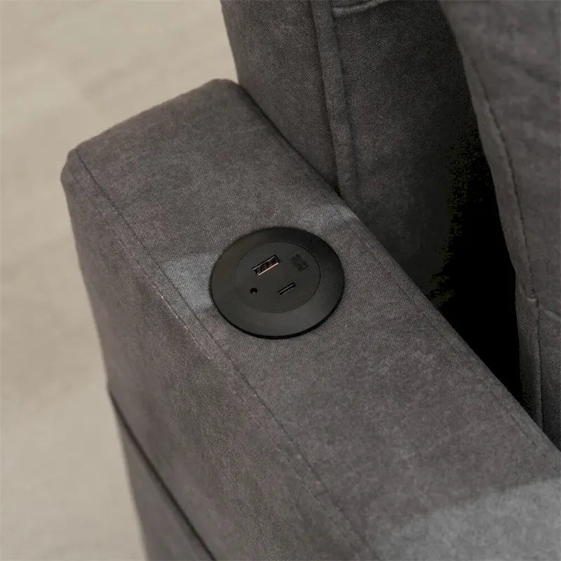 Sillón futón convertible 3 en 1 verde / gris oscuro / gris claro, individual