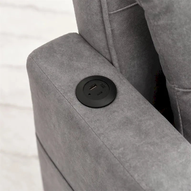 Sillón futón convertible 3 en 1 verde / gris oscuro / gris claro, individual